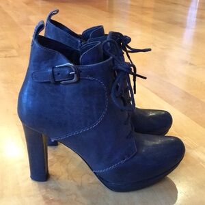 HENRY BEGUELIN | Lace Up Leather Booties Ankle Boots Handmade In Italy